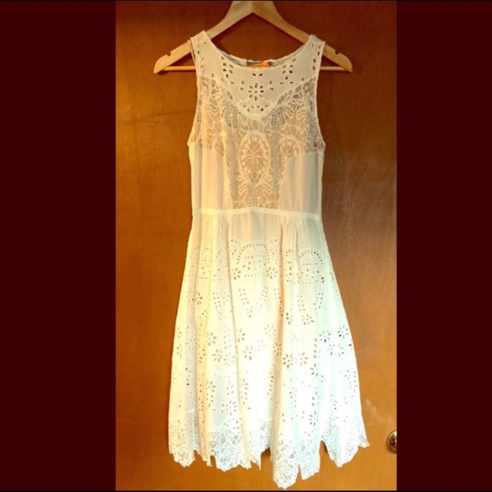 Anthropologie eyelet dress